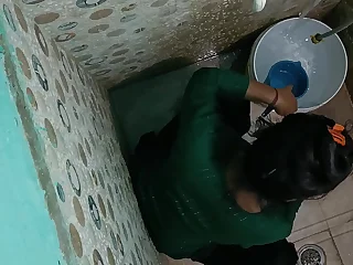 Indian explicit tabassum in bathroom